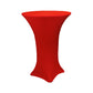 Spandex Cocktail Table Cover 36" Round - Red - CV Linens
