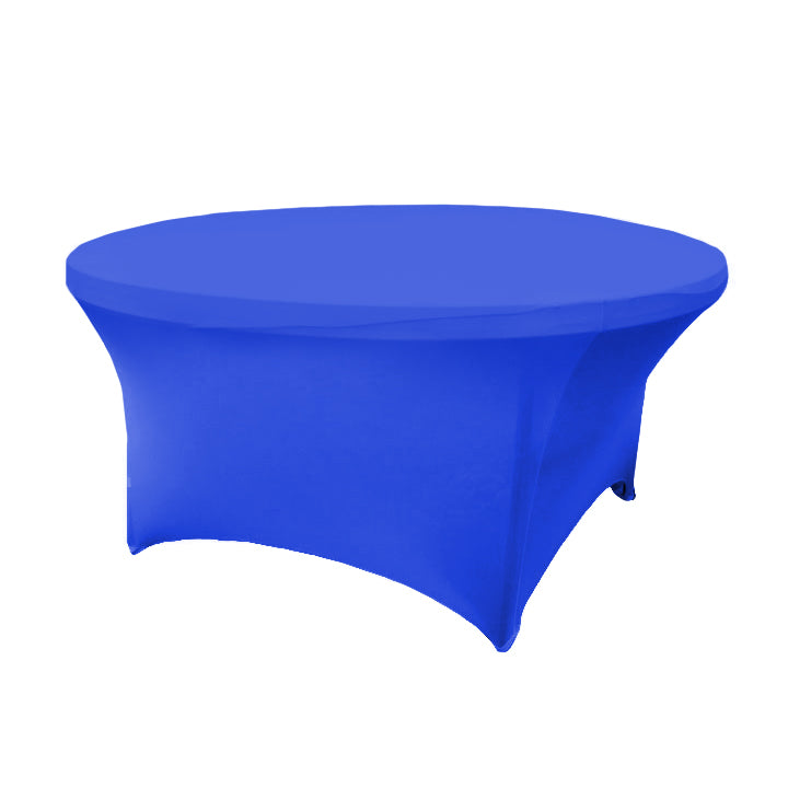 5FT Round Spandex Table Cover - Royal Blue - CV Linens
