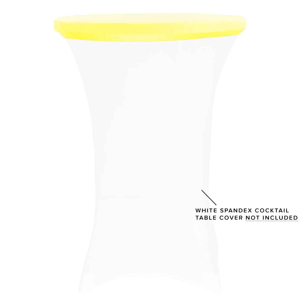 Spandex Table Topper/Cap 30"-36" Round - Bright Yellow - CV Linens