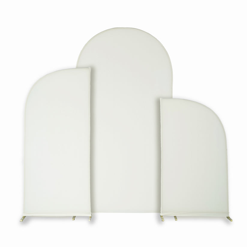 Cover Rame Spandex Arch Covers for Chiara Frame Backdrop 3pc/set - Ivory - CV Linens™
