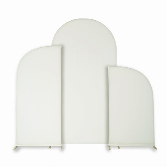 Spandex Arch Covers for Chiara Frame Backdrop 3pc/set - Ivory