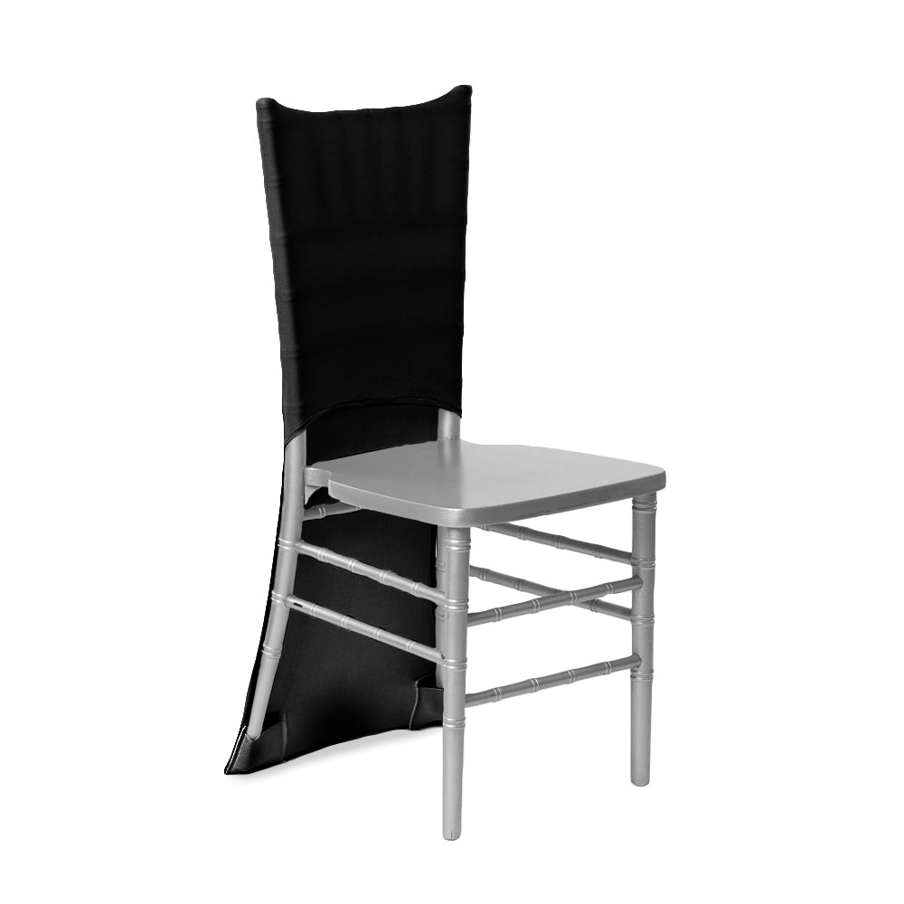 Spandex Chiavari Chair Back Cover - Black