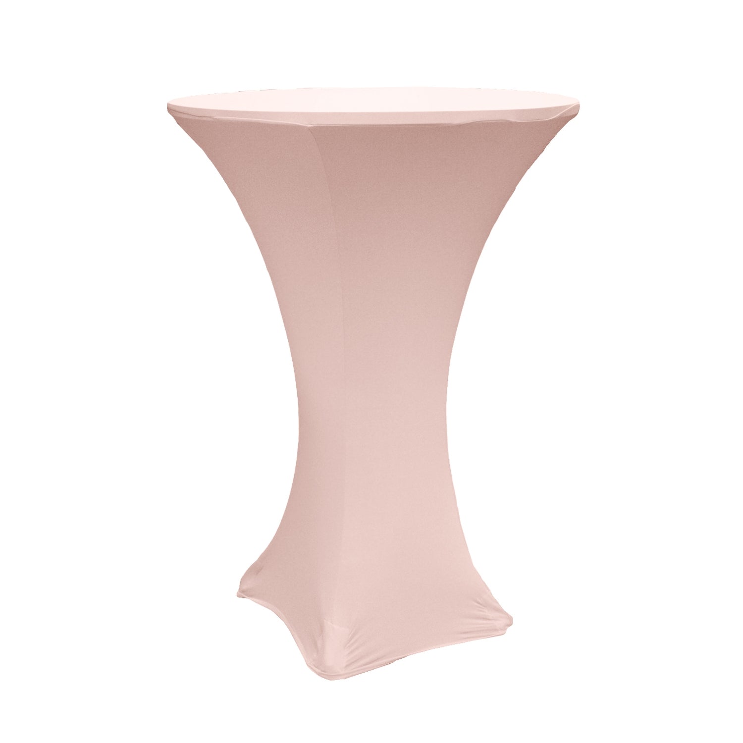 Spandex Cocktail Table Cover 30" Round - Blush/Rose Gold - CV Linens