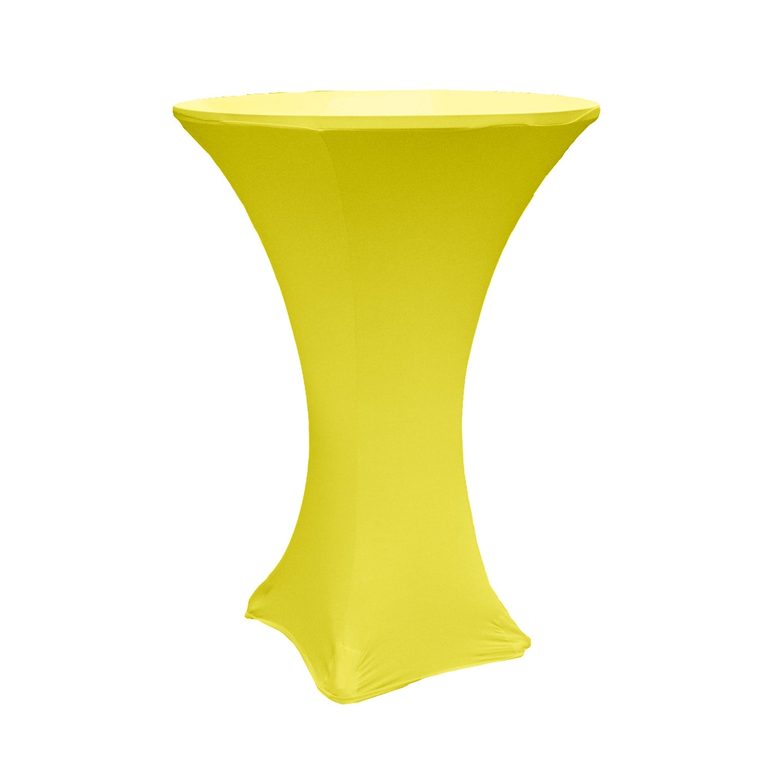 Spandex Cocktail Table Cover 30" Round - Bright Yellow - CV Linens