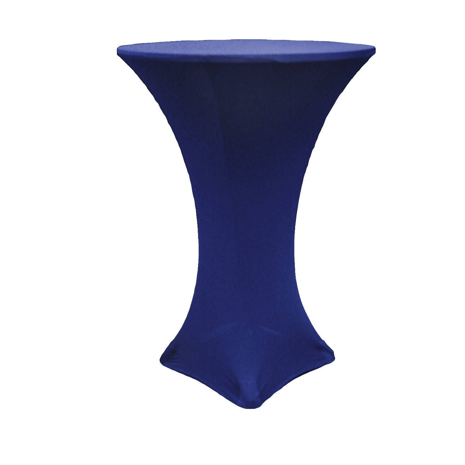 Spandex Cocktail Table Cover 30" Round - Navy Blue - CV Linens