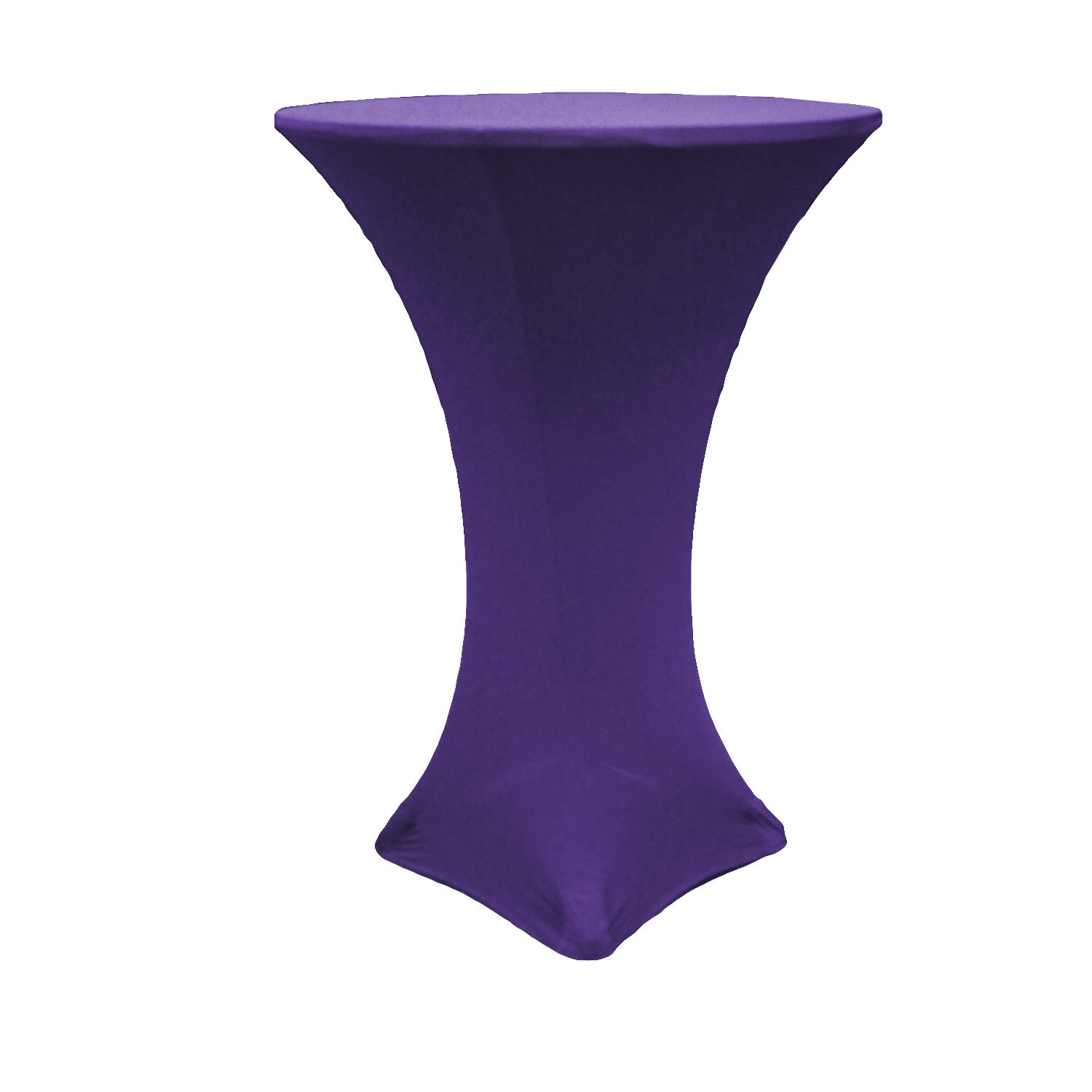 Spandex Cocktail Table Cover 30" Round - Purple - CV Linens