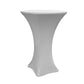 Spandex Cocktail Table Cover 30" Round - Silver - CV Linens