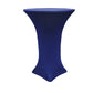Spandex Cocktail Table Cover 36" Round - Navy Blue - CV Linens