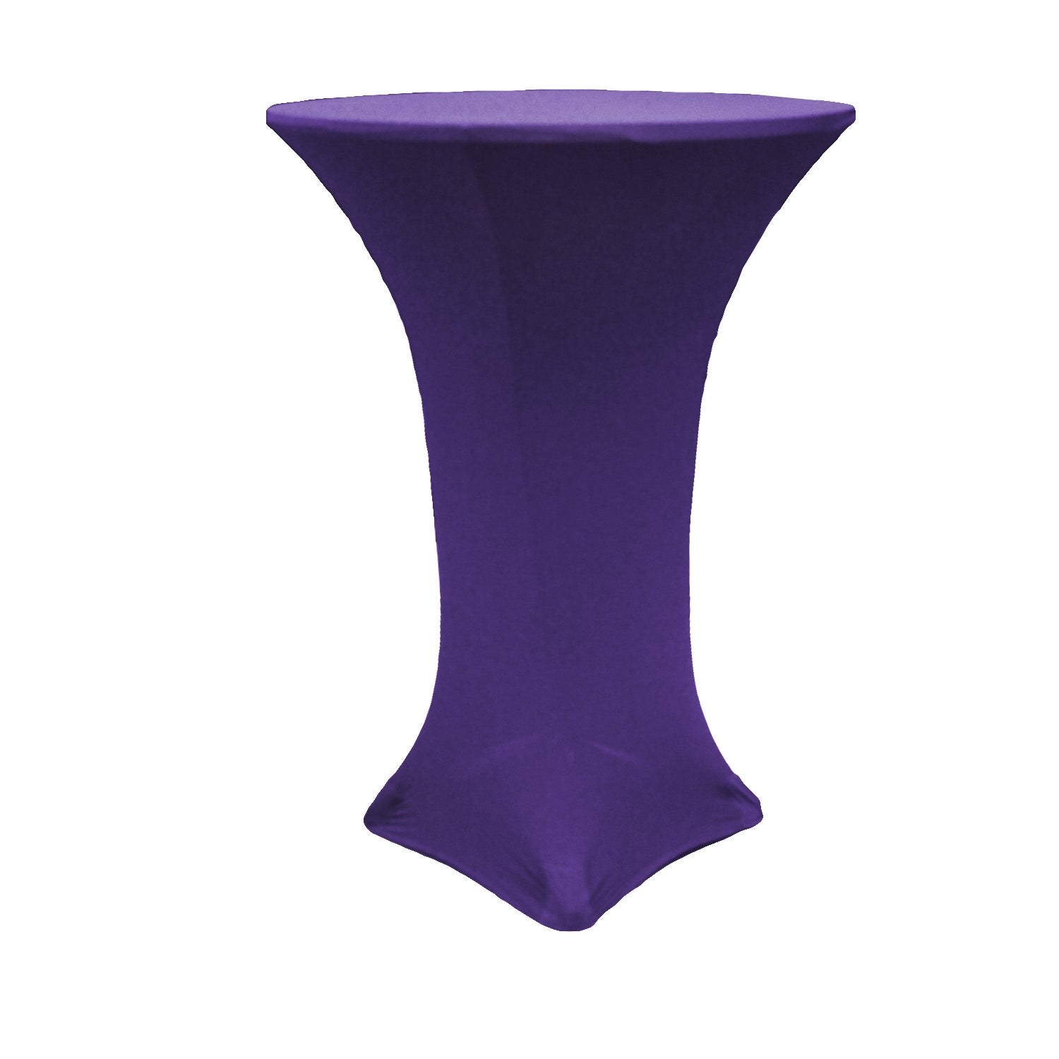 Spandex Cocktail Table Cover 36" Round - Purple - CV Linens
