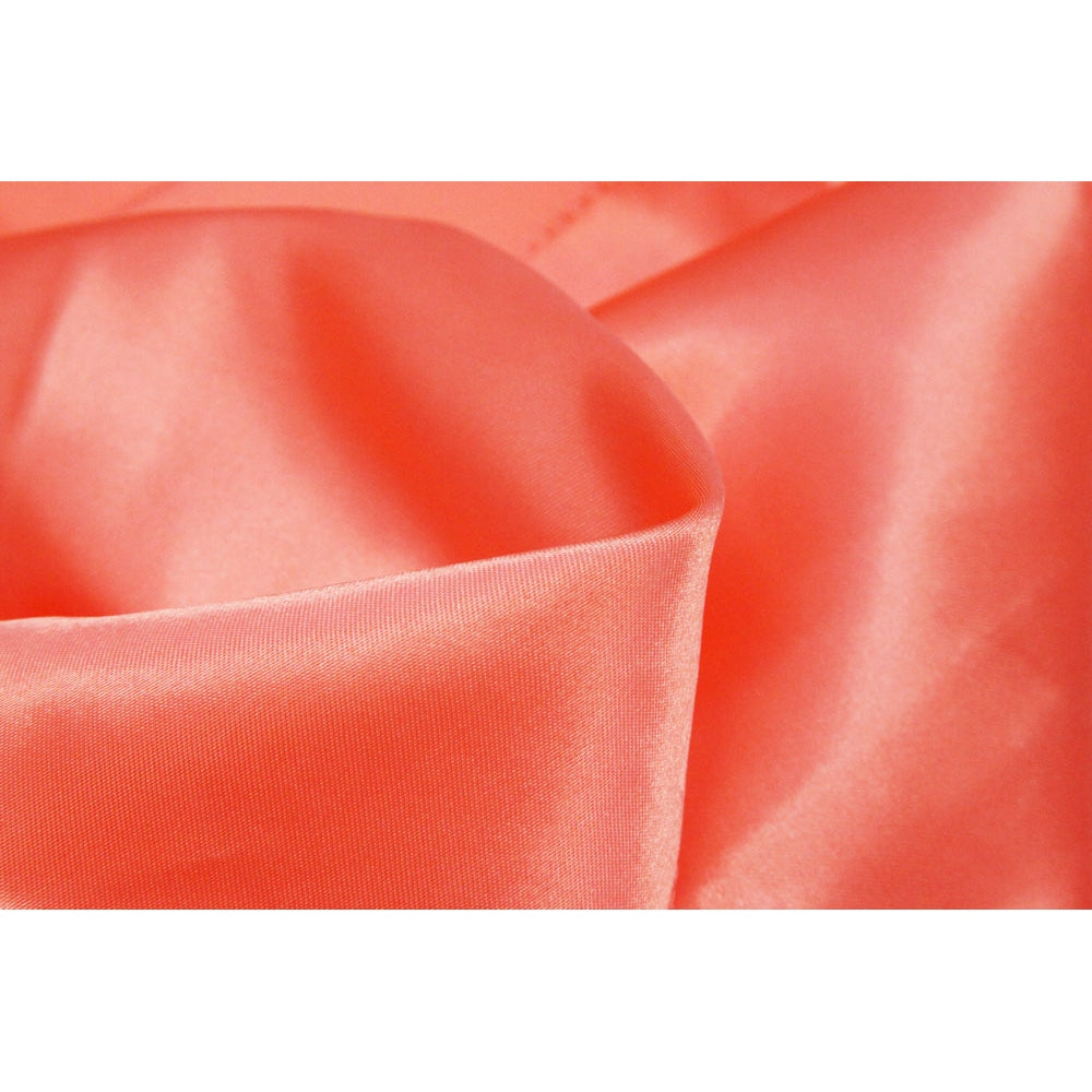 Square 54" SATIN Table Overlay - Coral - CV Linens