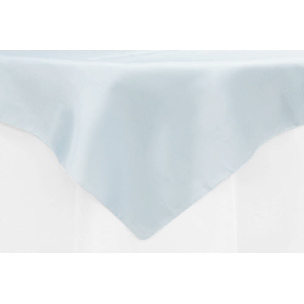 Square 54" SATIN Table Overlay - Dusty Blue - CV Linens