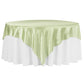 Square 90"x90" Satin Table Overlay - Sage Green - CV Linens