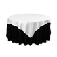 Square 72" Satin Table Overlay - White - CV Linens