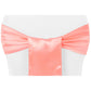 Standard Satin Chair Sash - Coral - CV Linens