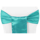Standard Satin Chair Sash - Dark Turquoise - CV Linens