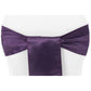Standard Satin Chair Sash - Eggplant/Plum - CV Linens