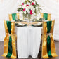 indoor wedding celebration with Standard Satin Chair Sash - Emerald Green