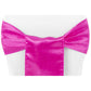 Standard Satin Chair Sash - Fuchsia - CV Linens