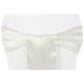 Standard Satin Chair Sash - Ivory - CV Linens