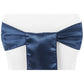 Standard Satin Chair Sash - Navy Blue - CV Linens