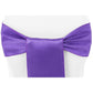 Standard Satin Chair Sash - Purple - CV Linens