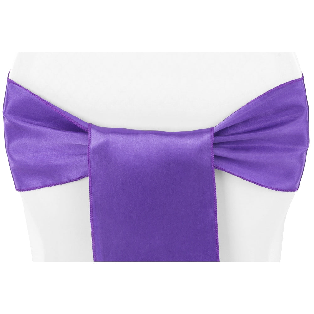 Standard Satin Chair Sash Purple - CV Linens™