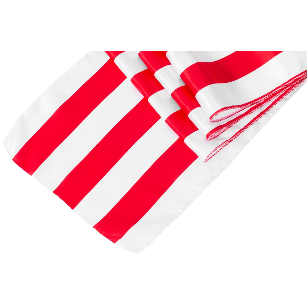 Stripe Satin Table Runner - Red & White - CV Linens