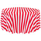 Stripe 120" Satin Round Tablecloth - Red & White - CV Linens
