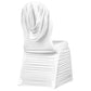 Swag Back Ruched Spandex Banquet Chair Cover - White - CV Linens