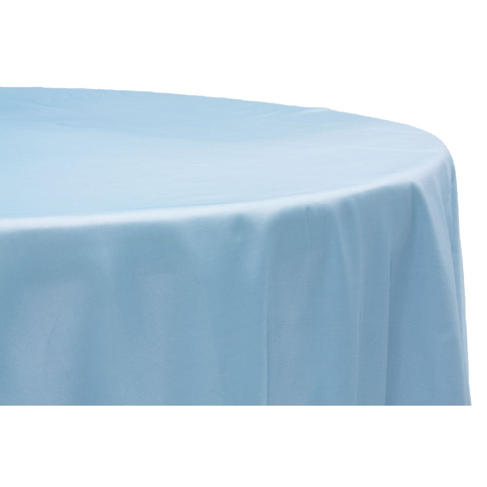 Taffeta Tablecloth 120" Round - Baby Blue - CV Linens