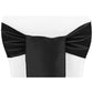 Taffeta Chair Sash/Tie - Black - CV Linens