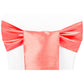 Taffeta Chair Sash/Tie - Coral - CV Linens