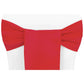 Taffeta Chair Sash/Tie - Red - CV Linens