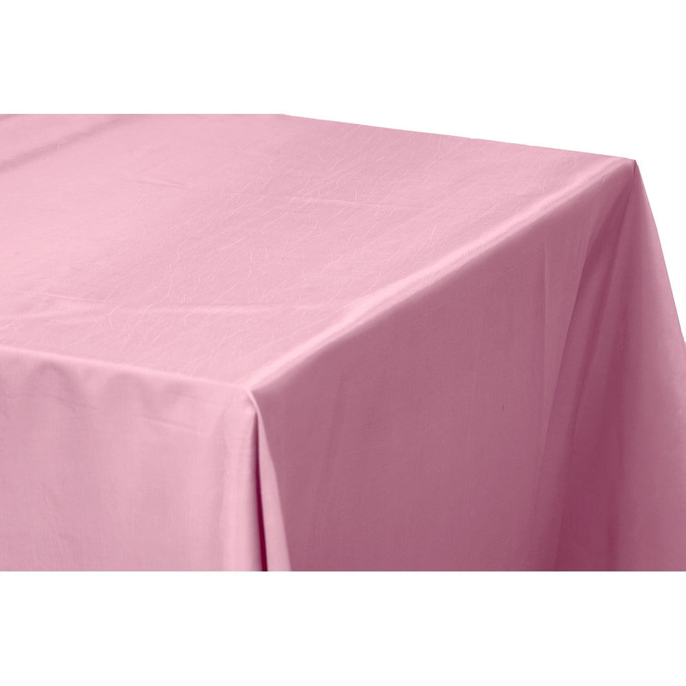 Taffeta Tablecloth 90"x156" Rectangular - Pink - CV Linens