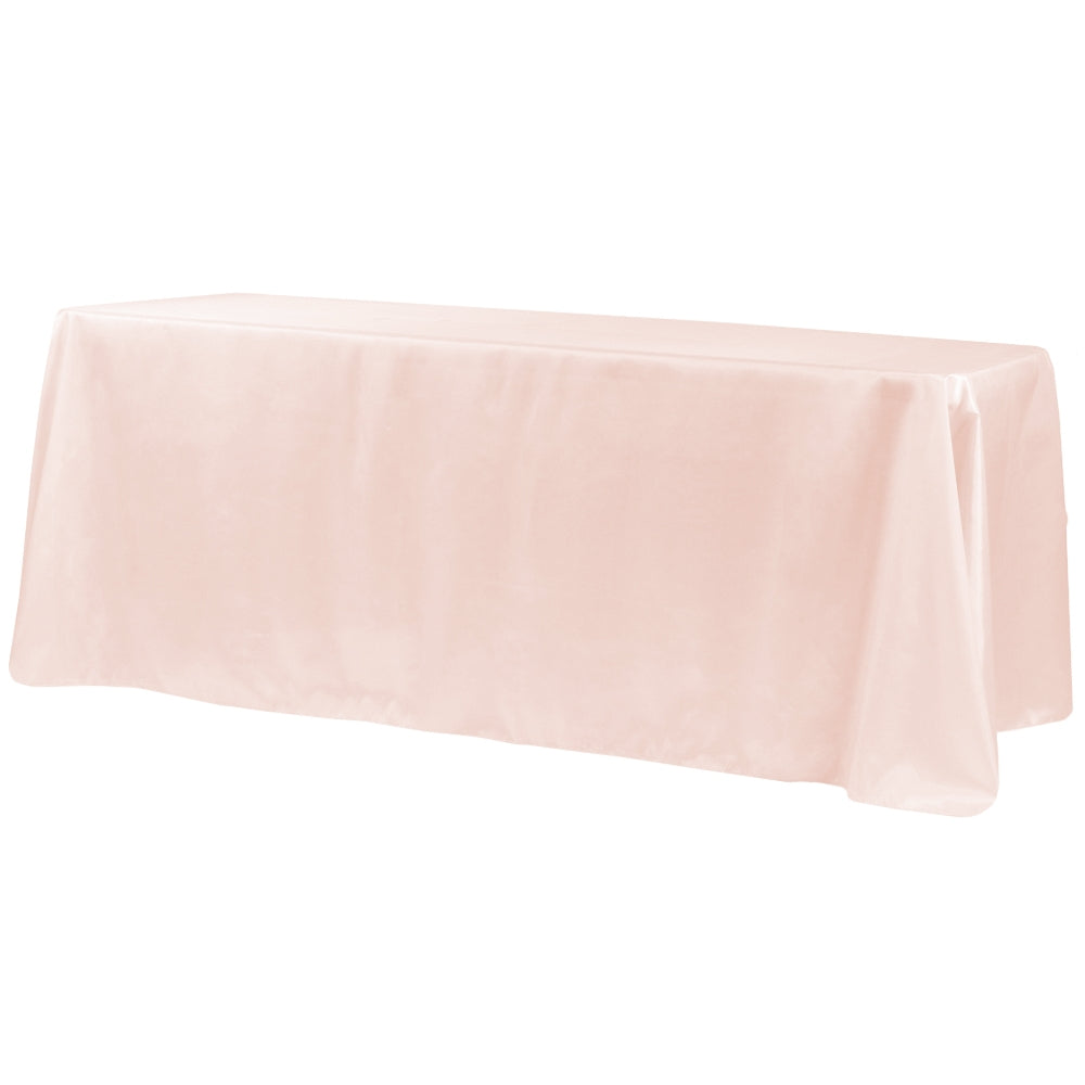 Taffeta Tablecloth 90"x156" Rectangular - Blush - CV Linens