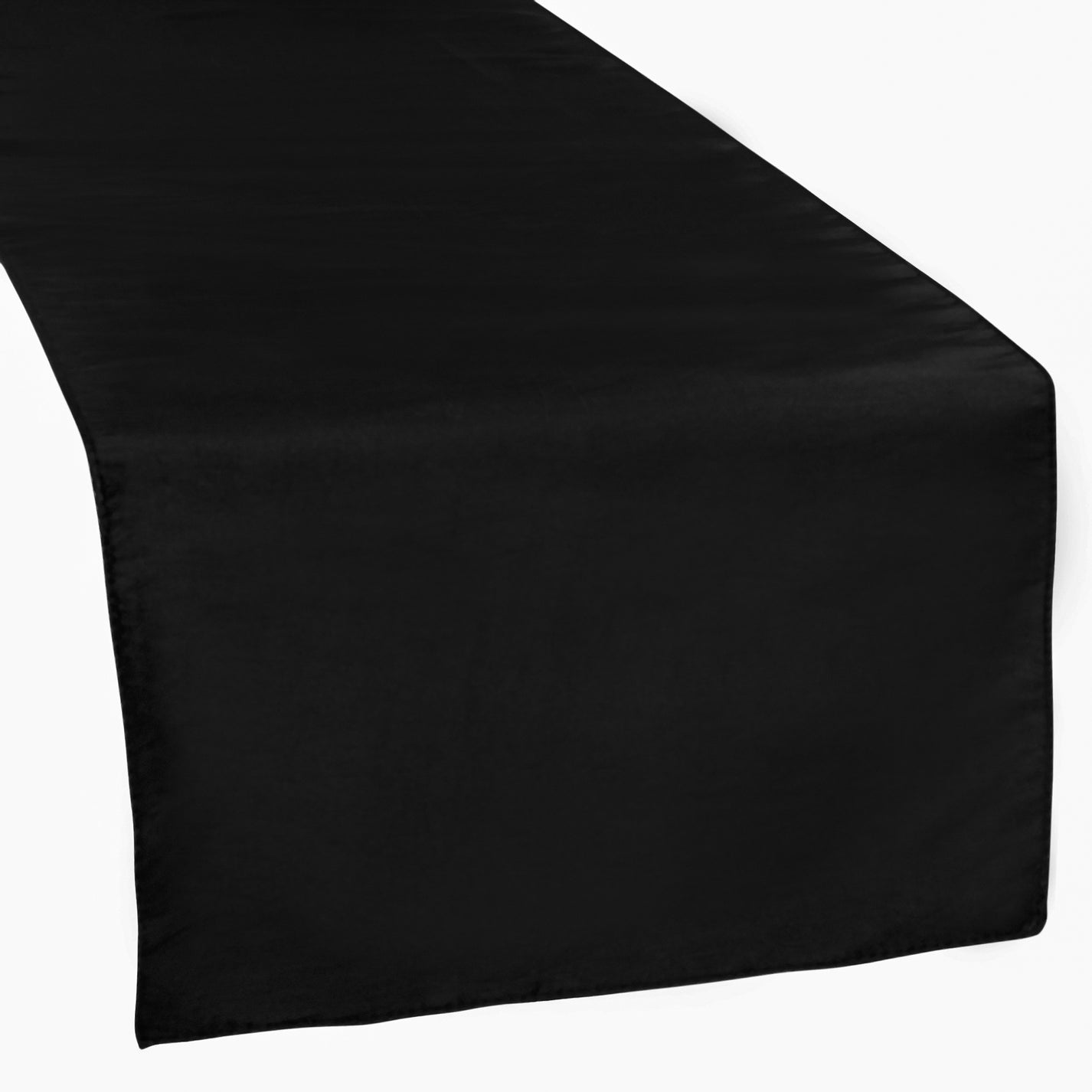 Taffeta Table Runner Black CV Linens