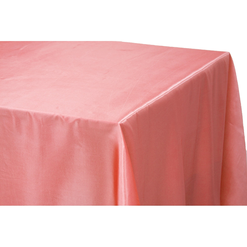 Taffeta Tablecloth 90"x156" Rectangular - Coral - CV Linens