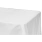 Taffeta Tablecloth 90"x156" Rectangular - White - CV Linens