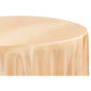 Taffeta Tablecloth 120" Round - Peach - CV Linens