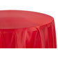 Taffeta Tablecloth 120" Round - Red - CV Linens