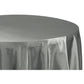 Taffeta Tablecloth 120" Round - Gray/Silver - CV Linens