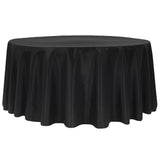 Taffeta Tablecloth 120" Round - Black