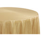 Taffeta Tablecloth 120" Round - Gold - CV Linens
