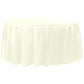 Taffeta Tablecloth 120" Round - Ivory - CV Linens