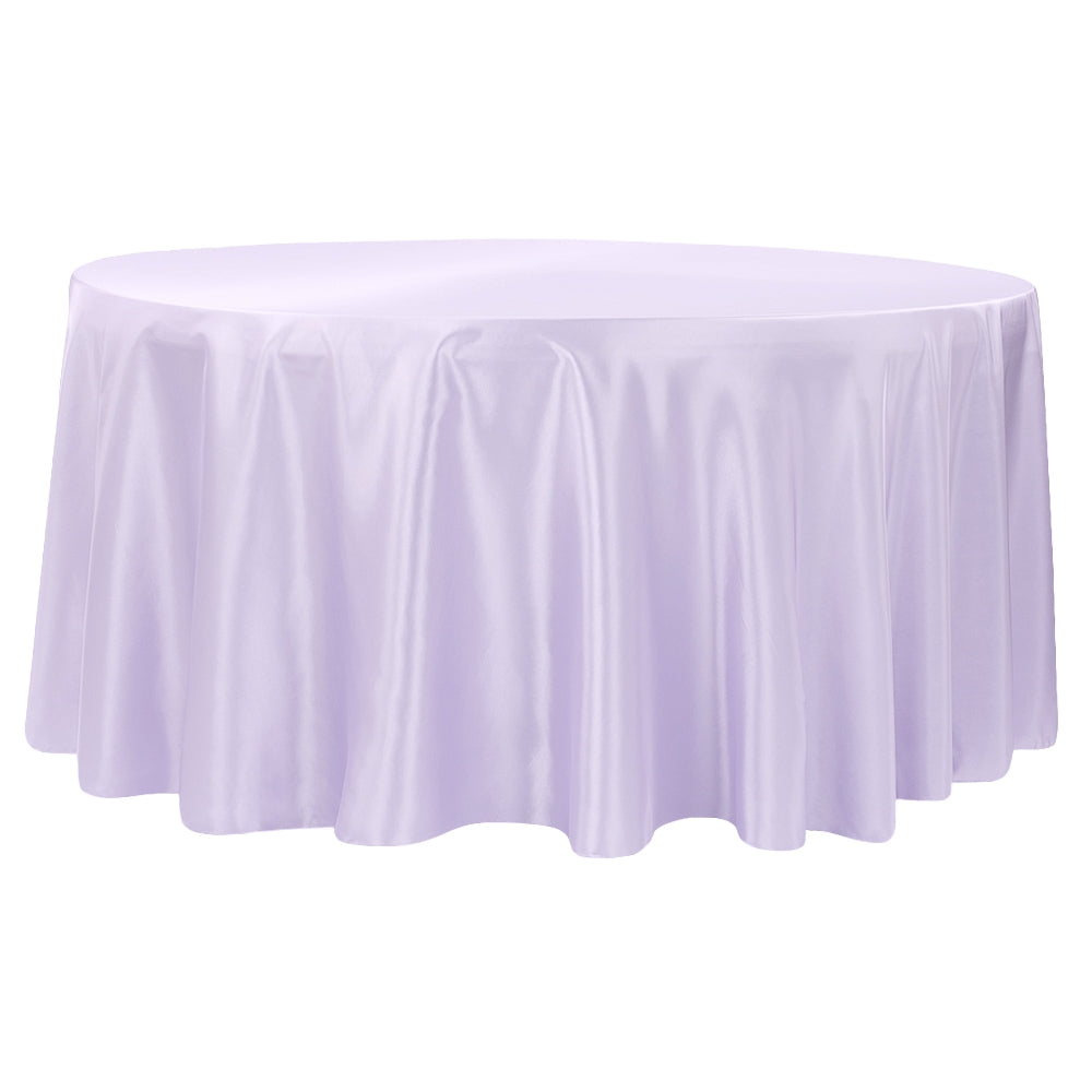 Taffeta Tablecloth 120" Round - Lavender - CV Linens