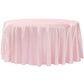 Taffeta Tablecloth 120" Round - Pink - CV Linens