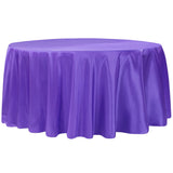 Taffeta Tablecloth 120" Round - Purple