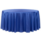 Taffeta Tablecloth 120" Round - Royal Blue