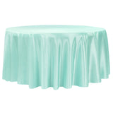 Taffeta Tablecloth 120" Round - Turquoise
