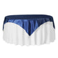 Taffeta Table Overlay Topper 72"x72" Square - Navy Blue - CV Linens